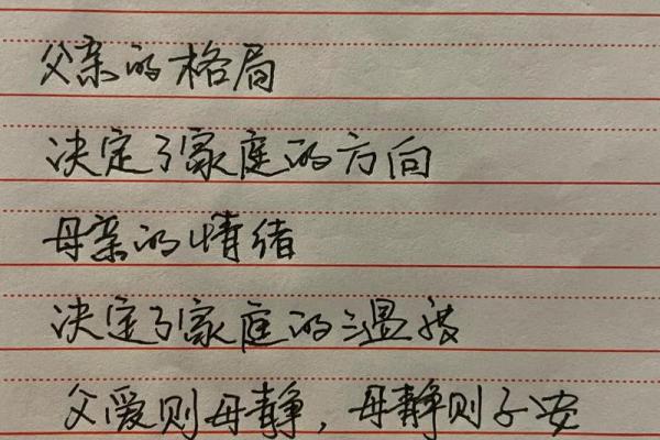 父亲的格局，也就是家庭的风水