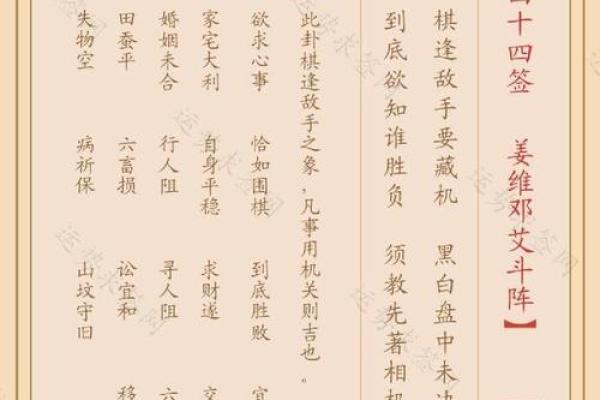 吕祖灵签第四十一签姻缘 吕祖灵签41签解签大全？