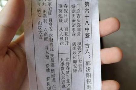 观音灵签第14签求姻缘
