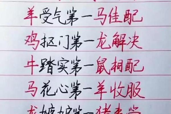 十二生肖配对表年龄