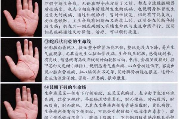 手相算命：生命线断开图解
