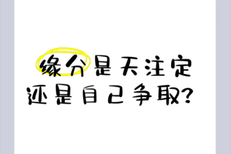 缘分是天注定姓名配对 缘份真的是天注定的-？