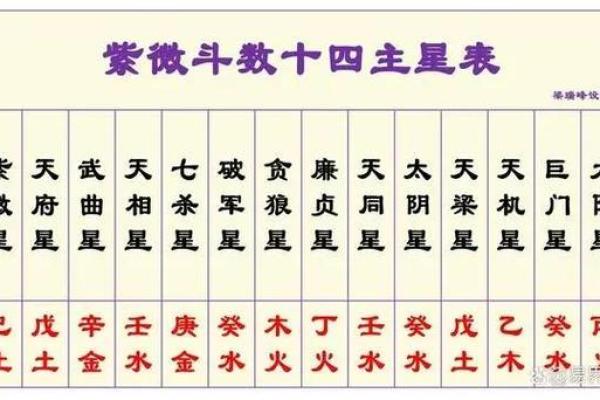 紫薇斗数中的星