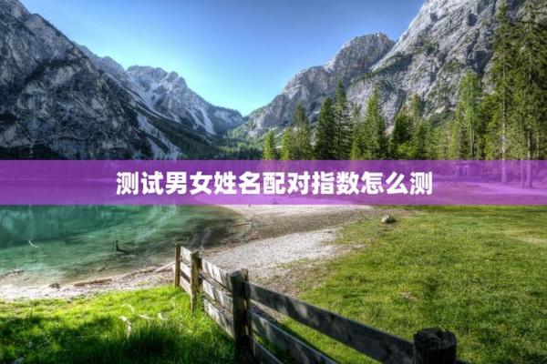 姓名配对的评价 姓名配对测试准不准？