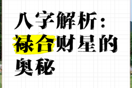 八字中有财星，日元或禄神又与财星相合的