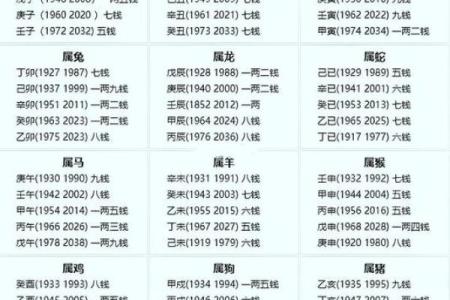 称骨算命表图