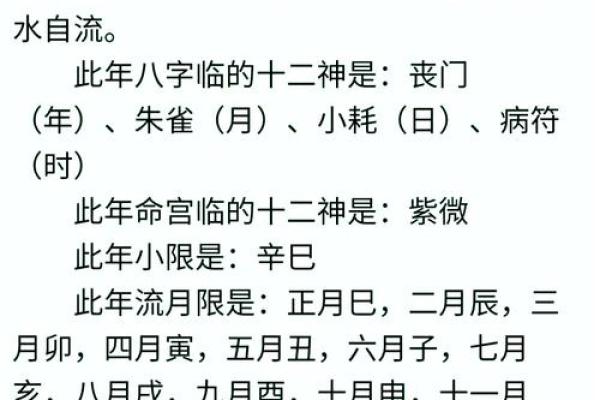 八字单项简批说明