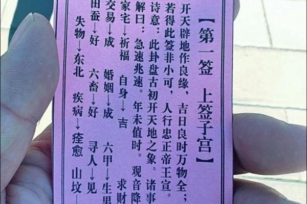 观音灵签100签分别是