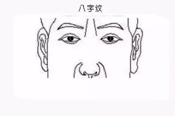 脸上八字纹