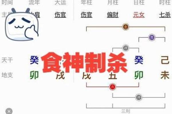八字透食神
