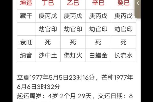 大运八字排盘分析