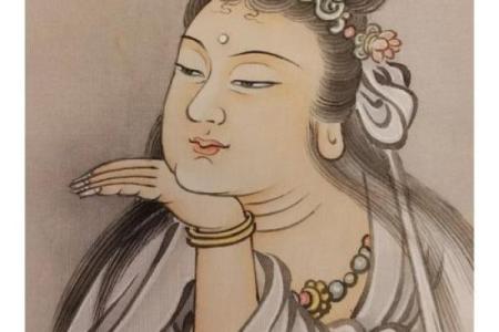观音灵签第71水墨