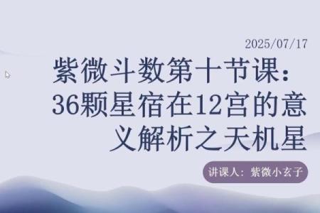 紫微斗数诸星落命宫之：天机星详解