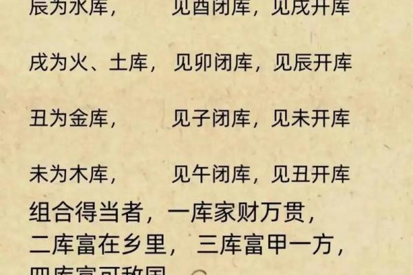 八字财库打开